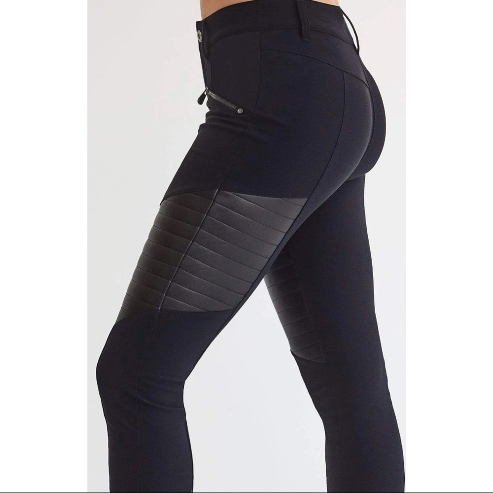 NWT Alp N Rock Sloan Leather Moto Leggings Pants $258 Black - Picture 4 of 16